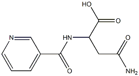 4-amino-4-oxo-2-[(pyridin-3-ylcarbonyl)amino]butanoic acid 구조식 이미지