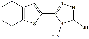 4-amino-5-(4,5,6,7-tetrahydro-1-benzothiophen-2-yl)-4H-1,2,4-triazole-3-thiol Structure