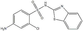 4-amino-N-(1,3-benzothiazol-2-yl)-2-chlorobenzene-1-sulfonamide 구조식 이미지