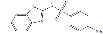 4-amino-N-(6-methyl-1,3-benzothiazol-2-yl)benzene-1-sulfonamide 구조식 이미지