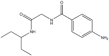 4-amino-N-{2-[(1-ethylpropyl)amino]-2-oxoethyl}benzamide 구조식 이미지