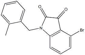 4-bromo-1-[(2-methylphenyl)methyl]-2,3-dihydro-1H-indole-2,3-dione 구조식 이미지