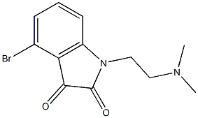 4-bromo-1-[2-(dimethylamino)ethyl]-2,3-dihydro-1H-indole-2,3-dione 구조식 이미지