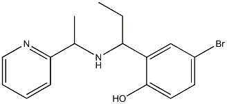 4-bromo-2-(1-{[1-(pyridin-2-yl)ethyl]amino}propyl)phenol 구조식 이미지