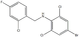 4-bromo-2,6-dichloro-N-[(2-chloro-4-fluorophenyl)methyl]aniline 구조식 이미지