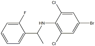 4-bromo-2,6-dichloro-N-[1-(2-fluorophenyl)ethyl]aniline Structure