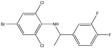 4-bromo-2,6-dichloro-N-[1-(3,4-difluorophenyl)ethyl]aniline 구조식 이미지