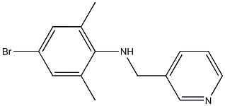 4-bromo-2,6-dimethyl-N-(pyridin-3-ylmethyl)aniline 구조식 이미지