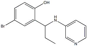 4-bromo-2-[1-(pyridin-3-ylamino)propyl]phenol Structure