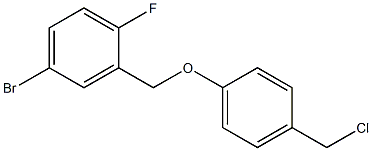 4-bromo-2-[4-(chloromethyl)phenoxymethyl]-1-fluorobenzene 구조식 이미지