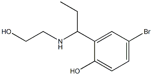 4-bromo-2-{1-[(2-hydroxyethyl)amino]propyl}phenol 구조식 이미지