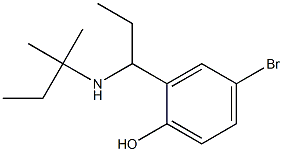 4-bromo-2-{1-[(2-methylbutan-2-yl)amino]propyl}phenol Structure