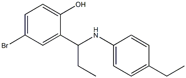 4-bromo-2-{1-[(4-ethylphenyl)amino]propyl}phenol Structure