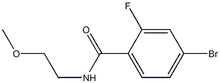 4-bromo-2-fluoro-N-(2-methoxyethyl)benzamide 구조식 이미지