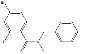 4-bromo-2-fluoro-N-methyl-N-[(4-methylphenyl)methyl]benzamide 구조식 이미지