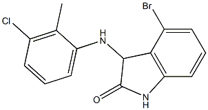 4-bromo-3-[(3-chloro-2-methylphenyl)amino]-2,3-dihydro-1H-indol-2-one 구조식 이미지