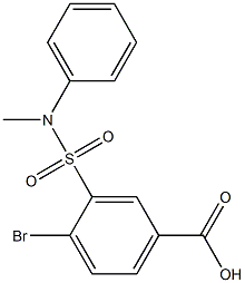 4-bromo-3-[methyl(phenyl)sulfamoyl]benzoic acid Structure