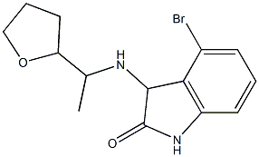 4-bromo-3-{[1-(oxolan-2-yl)ethyl]amino}-2,3-dihydro-1H-indol-2-one 구조식 이미지