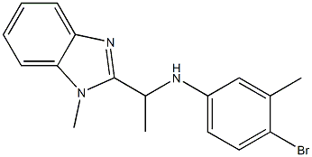 4-bromo-3-methyl-N-[1-(1-methyl-1H-1,3-benzodiazol-2-yl)ethyl]aniline 구조식 이미지