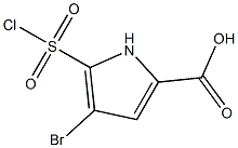 4-bromo-5-(chlorosulfonyl)-1H-pyrrole-2-carboxylic acid 구조식 이미지