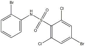 4-bromo-N-(2-bromophenyl)-2,6-dichlorobenzene-1-sulfonamide Structure