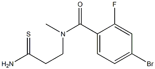 4-bromo-N-(2-carbamothioylethyl)-2-fluoro-N-methylbenzamide 구조식 이미지