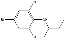 4-bromo-N-(butan-2-yl)-2,6-dichloroaniline 구조식 이미지