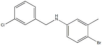 4-bromo-N-[(3-chlorophenyl)methyl]-3-methylaniline Structure