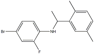 4-bromo-N-[1-(2,5-dimethylphenyl)ethyl]-2-fluoroaniline Structure