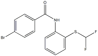 4-bromo-N-{2-[(difluoromethyl)sulfanyl]phenyl}benzamide 구조식 이미지