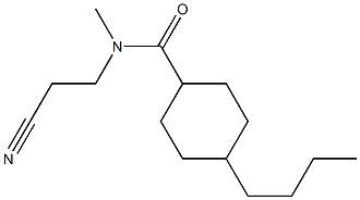 4-butyl-N-(2-cyanoethyl)-N-methylcyclohexane-1-carboxamide Structure