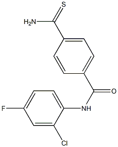 4-carbamothioyl-N-(2-chloro-4-fluorophenyl)benzamide Structure