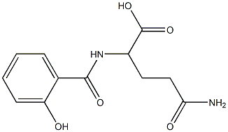 4-carbamoyl-2-[(2-hydroxyphenyl)formamido]butanoic acid Structure