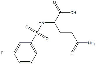 4-carbamoyl-2-[(3-fluorobenzene)sulfonamido]butanoic acid Structure