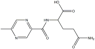 4-carbamoyl-2-[(5-methylpyrazin-2-yl)formamido]butanoic acid Structure