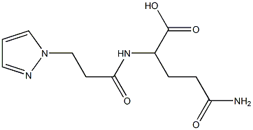 4-carbamoyl-2-[3-(1H-pyrazol-1-yl)propanamido]butanoic acid 구조식 이미지