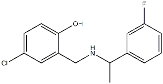 4-chloro-2-({[1-(3-fluorophenyl)ethyl]amino}methyl)phenol Structure