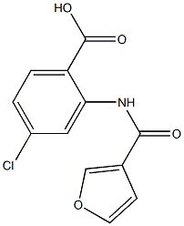 4-chloro-2-(3-furoylamino)benzoic acid Structure