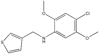 4-chloro-2,5-dimethoxy-N-(thiophen-3-ylmethyl)aniline Structure