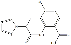 4-chloro-2-[2-(1H-1,2,4-triazol-1-yl)propanamido]benzoic acid 구조식 이미지