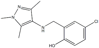 4-chloro-2-{[(1,3,5-trimethyl-1H-pyrazol-4-yl)amino]methyl}phenol 구조식 이미지