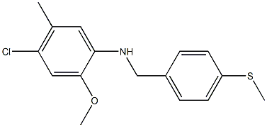 4-chloro-2-methoxy-5-methyl-N-{[4-(methylsulfanyl)phenyl]methyl}aniline Structure