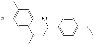 4-chloro-2-methoxy-N-[1-(4-methoxyphenyl)ethyl]-5-methylaniline Structure