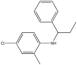 4-chloro-2-methyl-N-(1-phenylpropyl)aniline Structure