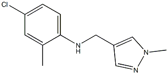 4-chloro-2-methyl-N-[(1-methyl-1H-pyrazol-4-yl)methyl]aniline 구조식 이미지