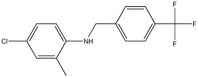 4-chloro-2-methyl-N-{[4-(trifluoromethyl)phenyl]methyl}aniline Structure
