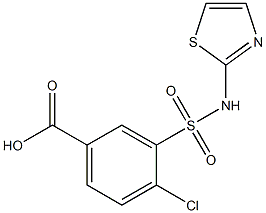 4-chloro-3-(1,3-thiazol-2-ylsulfamoyl)benzoic acid Structure