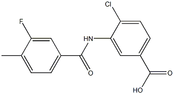 4-chloro-3-[(3-fluoro-4-methylbenzene)amido]benzoic acid 구조식 이미지