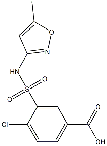 4-chloro-3-[(5-methyl-1,2-oxazol-3-yl)sulfamoyl]benzoic acid Structure