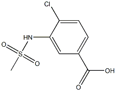 4-chloro-3-[(methylsulfonyl)amino]benzoic acid Structure